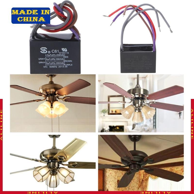 CBB61 5 Fio 250V Ventilador Teto Capacitor Elétrico Gerador Motor 50 60Hz