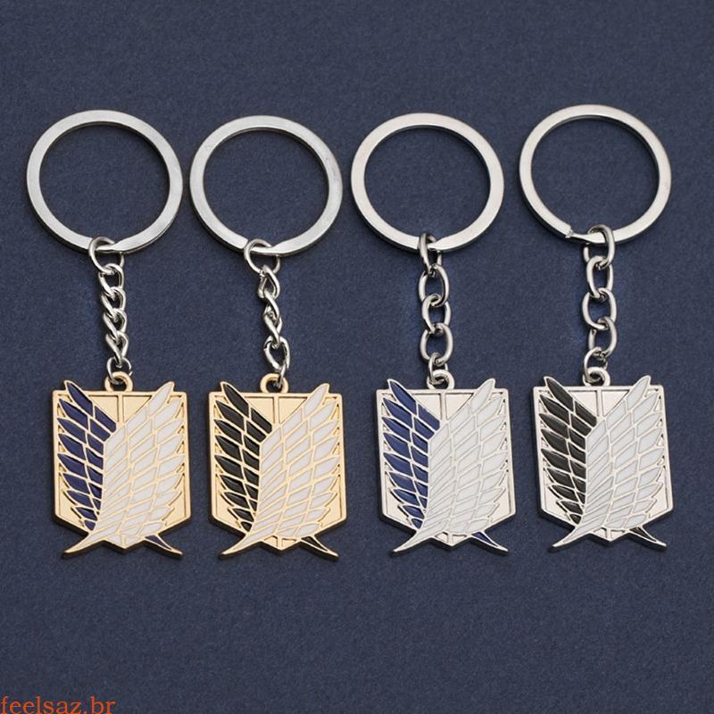 feelsaz Elegante Titã Scouting Legiões Cosplay Chaveiro Liberdade Asa Pingente Carro Para Jóias M
