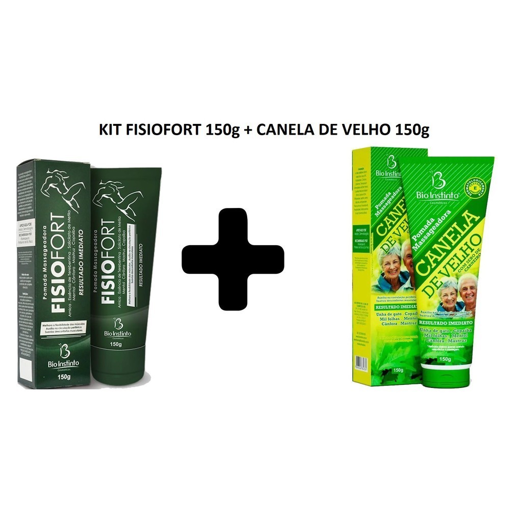 KIT COM 1 FISIOFORT 150g + 1 CANELA DE VELHO 150g - BIO INSTINTO