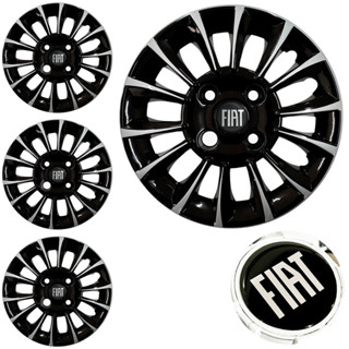 Jogo 4 Carlota Aro 13 Esportiva Uno Palio Siena Fiorino C/ Emblema Fiat Novo em Oferta na Shopee