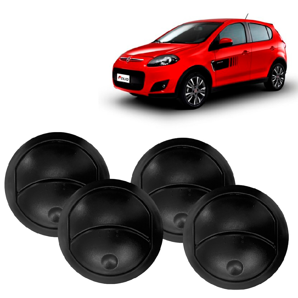 Kit 4 Difusor Palio G5 Economy 2014 2015 2016 2017 Preto