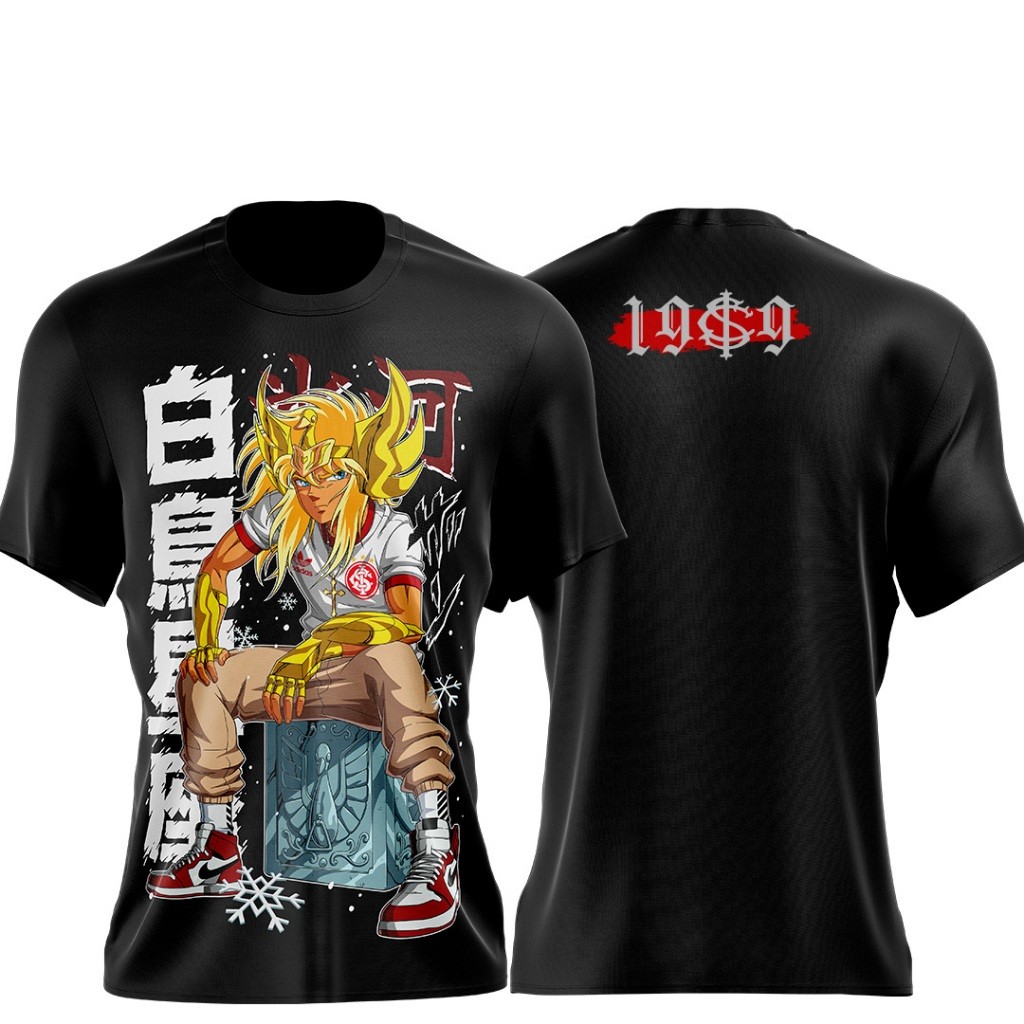 Camiseta Estampa Yoga CDZ Anime Torcedor Time - Camisa de Malha 100% Algodão - Envio Imediato - Polar Clothing Store