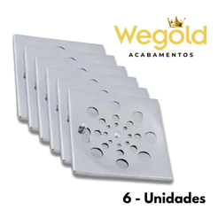 Ralo Tampa Grelha 10x10cm Abre e Fecha Quadrado – Aço Inox | Cozinha Banheiro Área Serviço