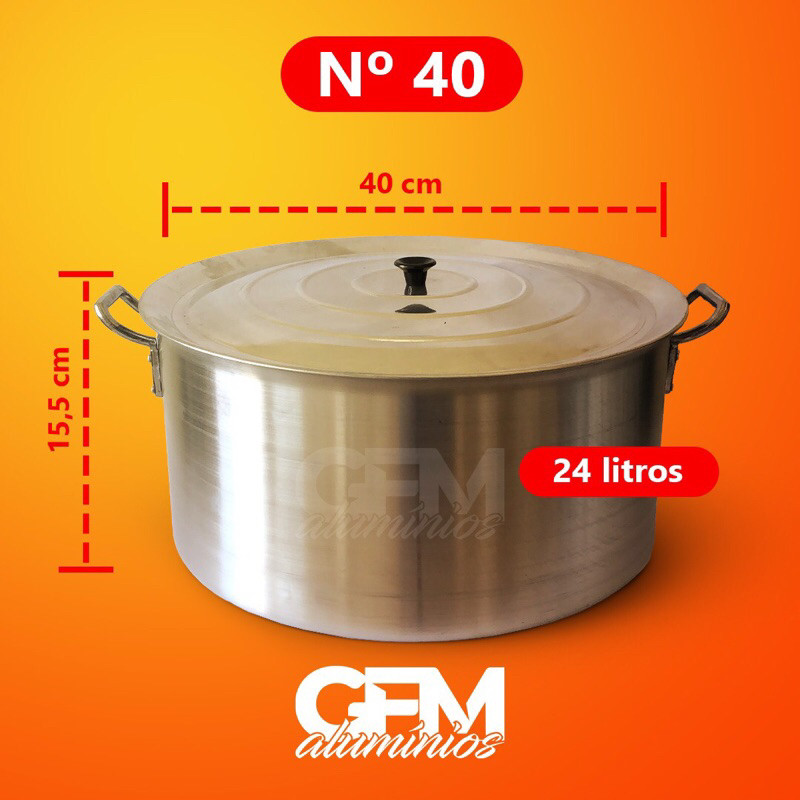 Kit  panelas grandes caçarola linha hotel Nº 35 e 40 panelas industriais feijoada tropeiro restaurante