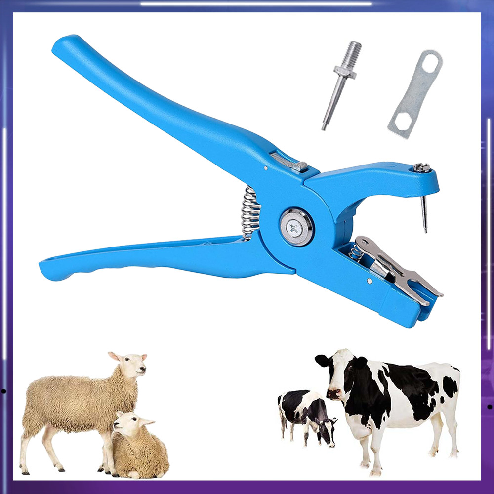 Ferramenta de Marcação de Orelha para Gado,ferramentas de instalação de cartão identificação animal,Conjunto de 3 peças
