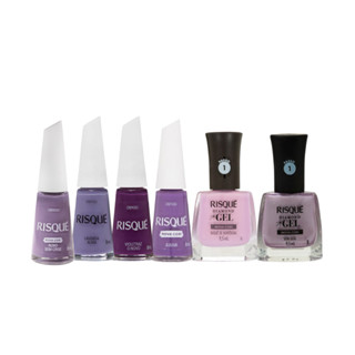 Kit Esmaltes Risqué Roxos Cósmicos - 6 unidades em Oferta na Shopee
