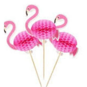 PALITO ABACAXI/FLAMINGO C/6UN - 10CM