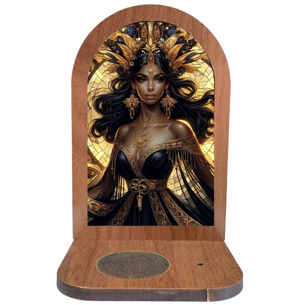Altar Congá Pomba Gira Dama da Noite - Arte Estilo Vitral