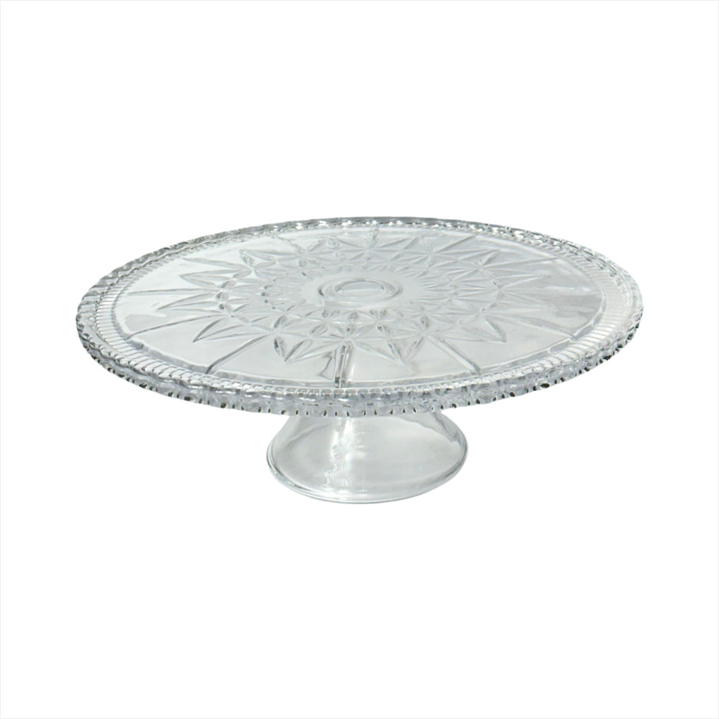 Boleira de Vidro com Pé 30cm Suporte para Bolos