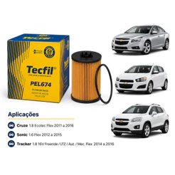Filtro Óleo Cruze Sonic Tracker 2011 A 2016 Tecfil PEL674