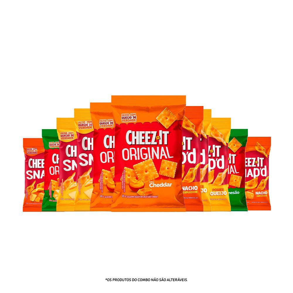 Salgadinho De Queijo Cheez-It® Original E Cheez-It® Sabores Sortidos 12 Unidades