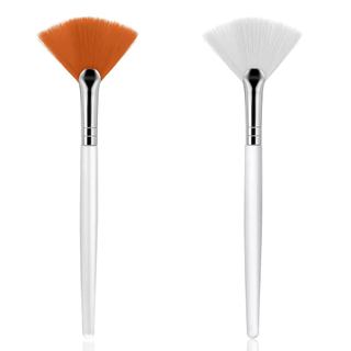 2 Pçs Pincel de Maquiagem em Forma de Leque, Pincéis de Leque para Esteticista, Pincel para Máscara Facial, Pincel Aplic
