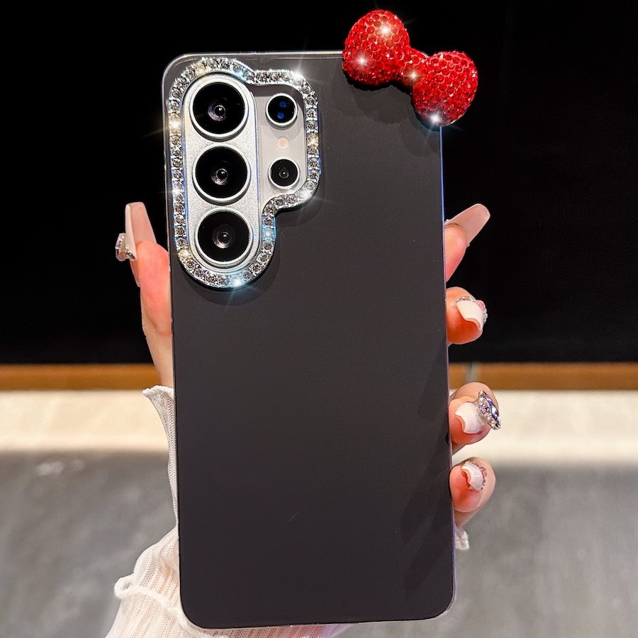 Capa De Telefone Para Samsung A37 A27 A57 A17 A16 A26 A36 A56 A15 A35 A55 5G Casos À Prova De Choque 3D Bowknot Glitter 