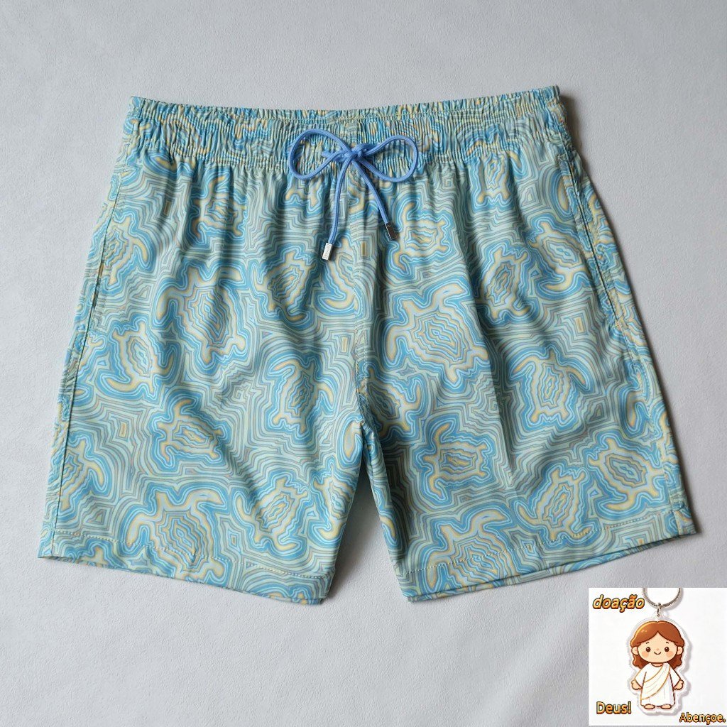 Bermuda Masculina De Alta Qualidade , Verão , À Prova D'água , 4 Vias , Stretch , Tartaruga , Estampada , Calças De Surf