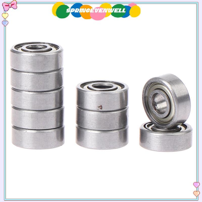 [springevenwell] 10 Peças De Rolamentos Esféricos Em Miniatura De Aço Carbono Com Sulco Profundo 695ZZ Novo