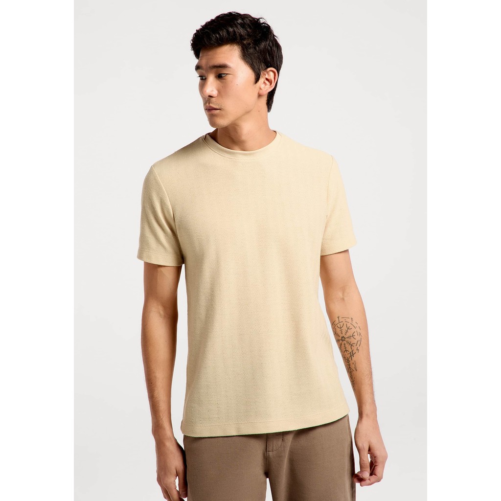 Camiseta Masculina Manga Curta Texturizada