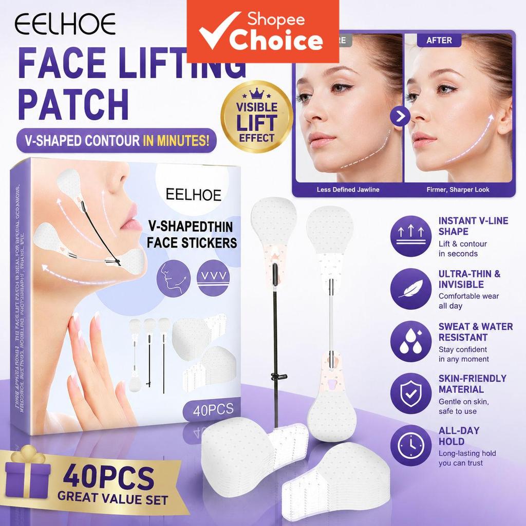 Fita Facial Invisível Avançada 40 Unidades | Ácido Mandélico & para Efeito Lifting Firme e Afinado