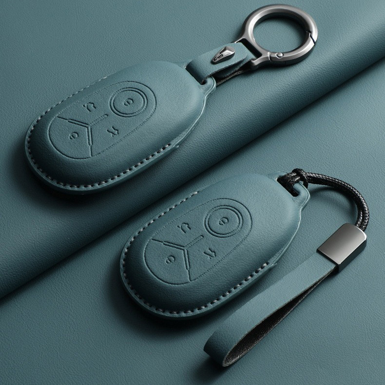 Capa Protetora De Couro Para Chave De Carro Geely EX2/EX2 Pro/Geome EV Auto Key Fob Keyless Holder Chav