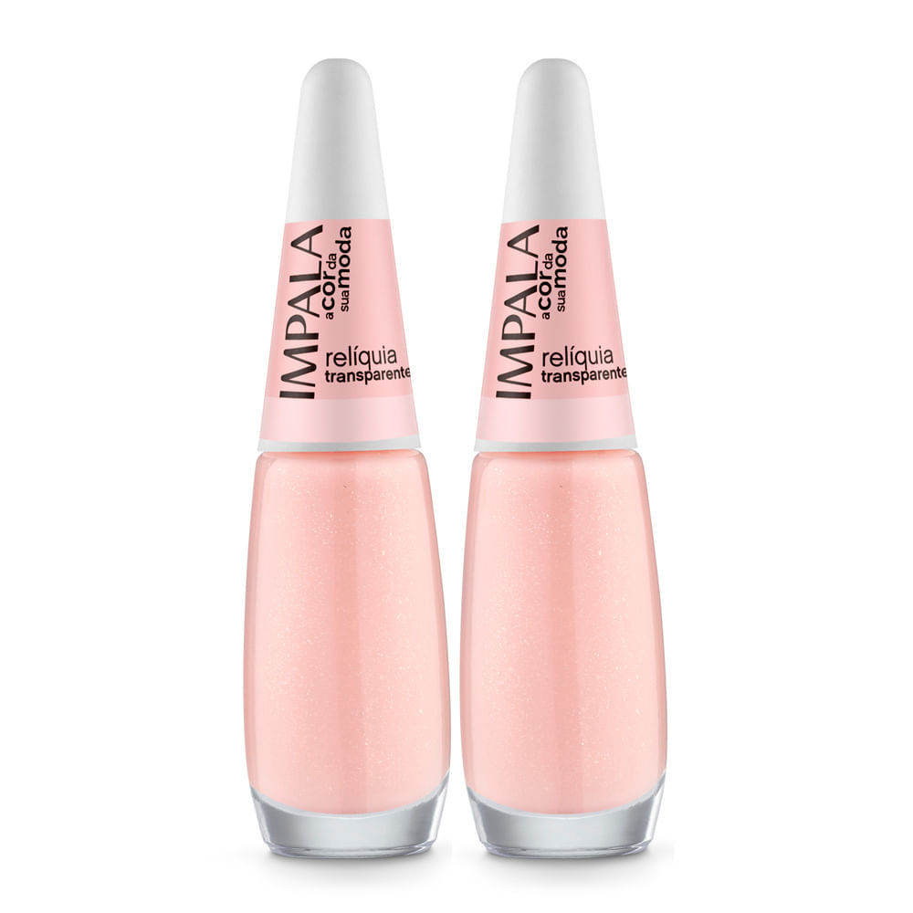 Kit 2 Esmalte Impala A Cor da Sua Moda Transparente Cor Relíquia 7,5ml