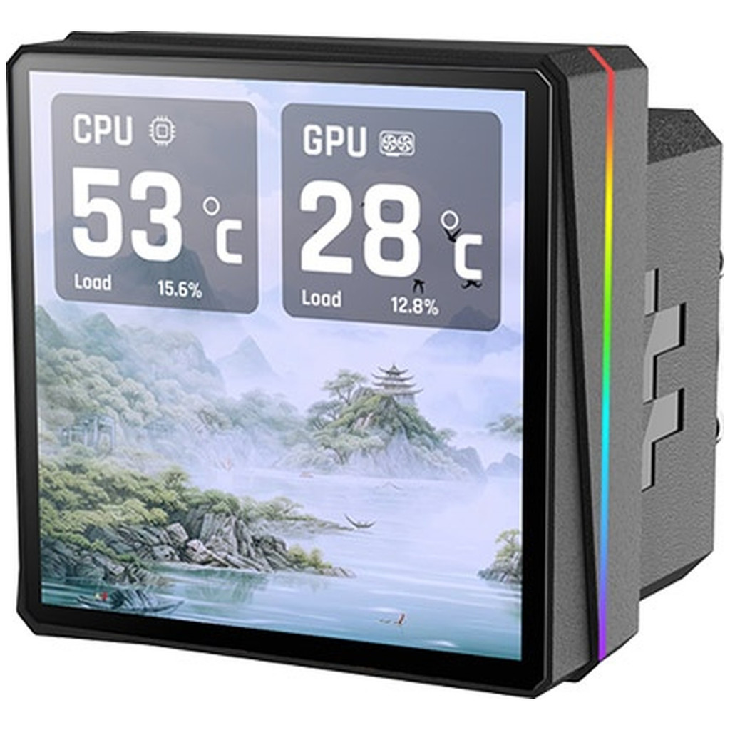 Water Cooler Thermaltake TH360 V3 Ultra ARGB Sync, ARGB, Display Digital LCD, 360mm, Intel/AMD Black — imagem 2 de 2