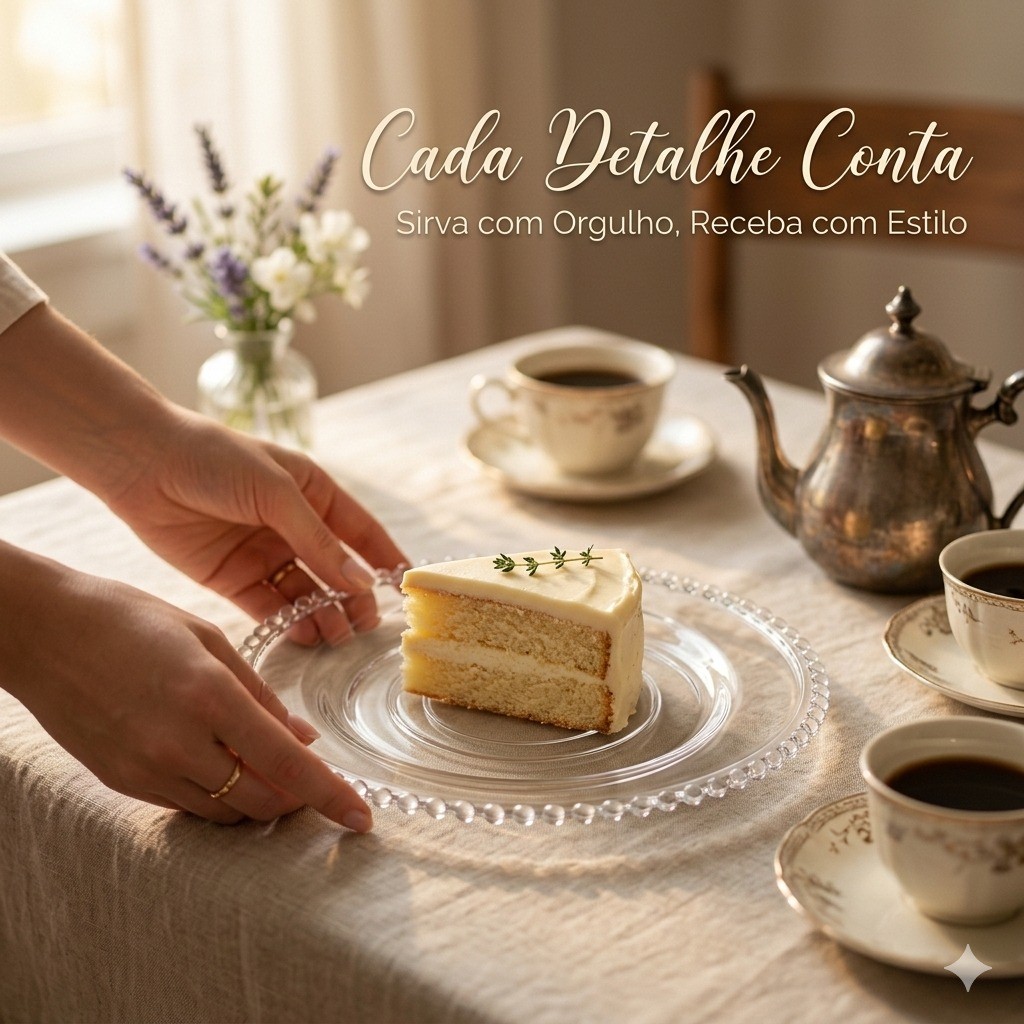 Jogo Pratos De Cristal Sobremesa Bolinha Pearl Wolff 20cm Mesa Posta Decorada Selecione Quantidade