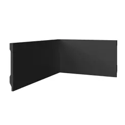 Rodapé Modaza Poliestireno Liso Preto 15 x 285 cm