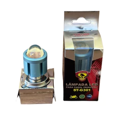 Lâmpada Farol Led Branca Modelo H4 St-G301 Stallion
