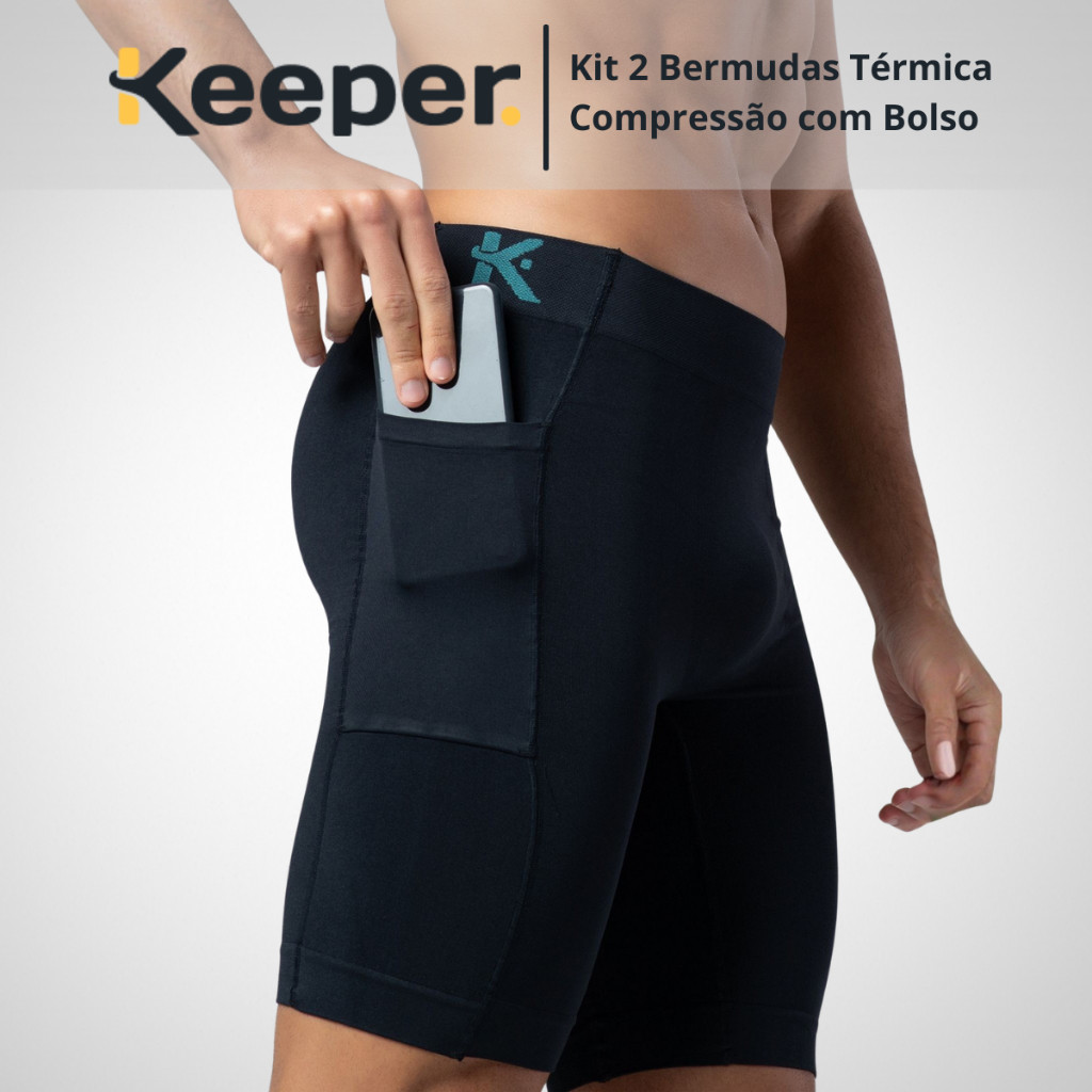 Bermuda Compressão Térmica Academia Ciclismo Dry Natação Corrida Treino Academia Esportivo