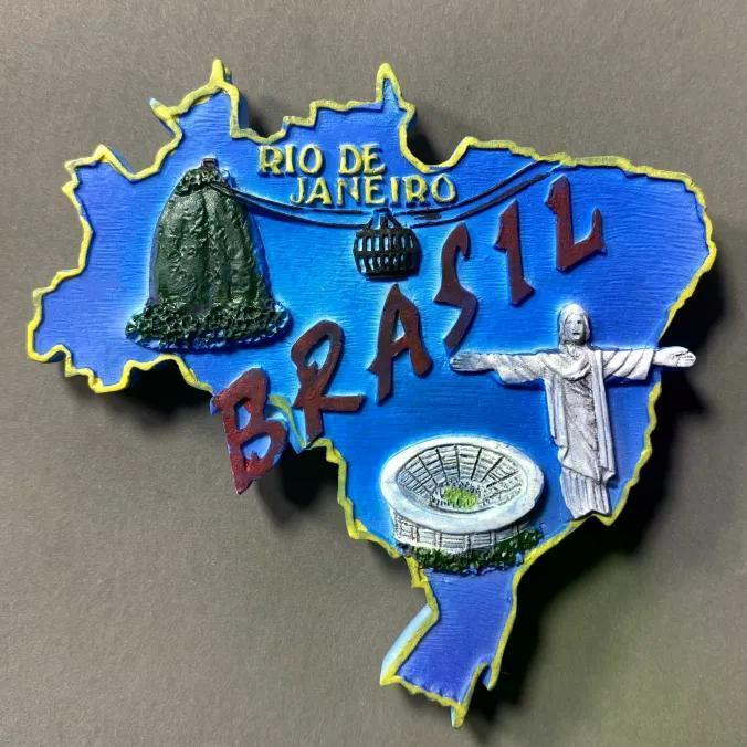 2026 Novo Estilo Brasil Rio Heinelo Atrações Criativas Mapa Lembrança de Viagem ...