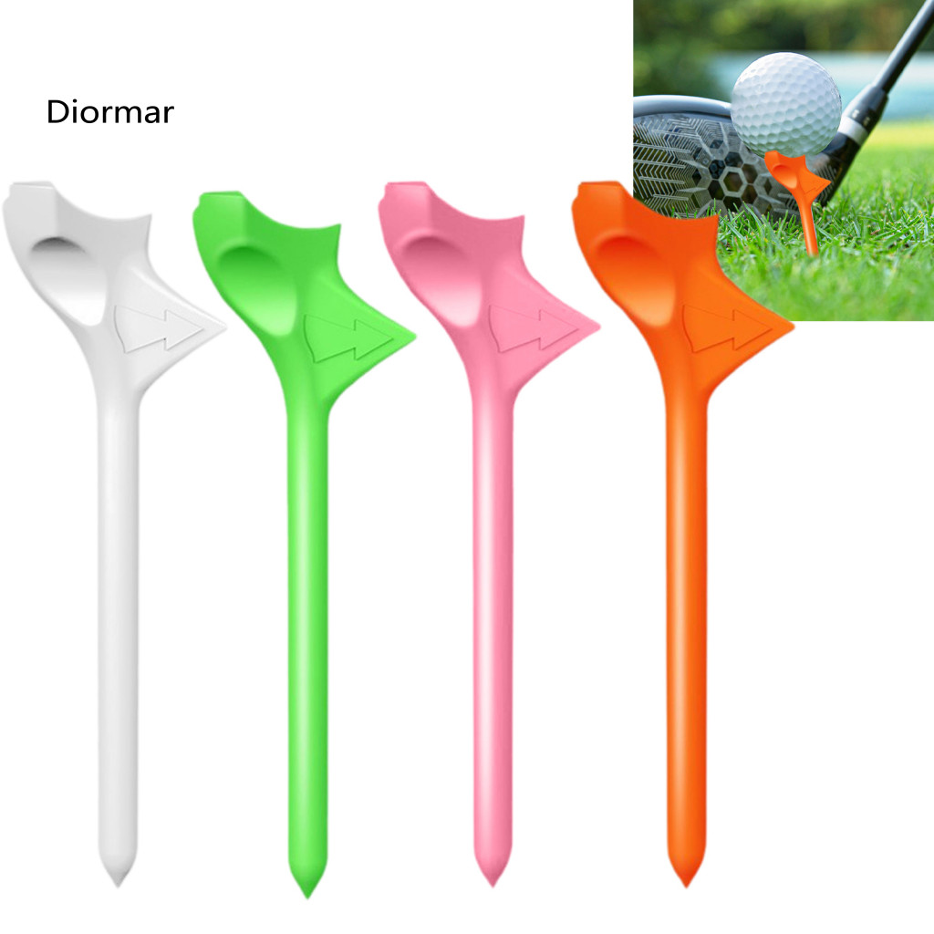 Golf Ball Rotation Reducer Zero-friction Mount 10 Pcs Durable Plastic Tees with Spin Reduction Nails – Reduce Friction