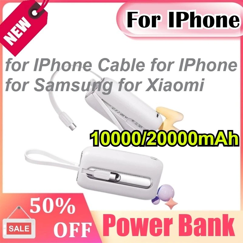 10000/20000mAh 22.5W Mini Power Bank Powerbank De Carregamento Rápido Com Tipo C