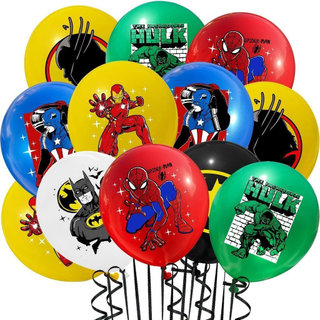 Balões De Super-Herói , 10 Peças , Látex Do Homem-Aranha , Decoração De Festa De Aniversário , Vingador , Suprimentos Pa