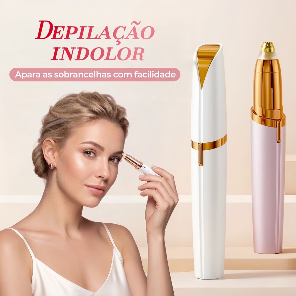 Caneta Depiladora Aparadora De Sobrancelha Rosto Portátil Elétrico Recarregável  Recarregável