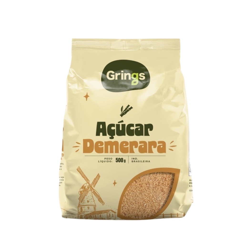 AÇUCAR DEMERARA DOURADO 500G GRINGS