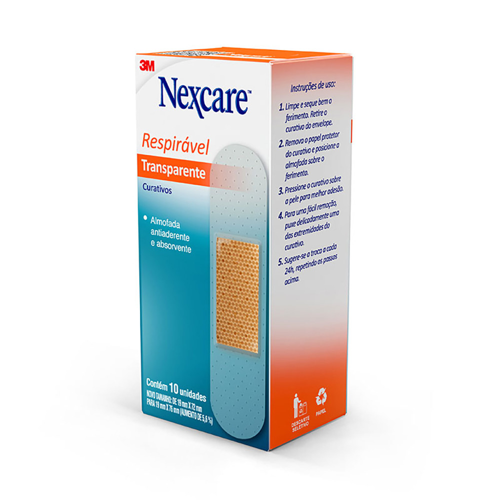 Curativo plástico Transparente Nexcare com 10 unidades 3M