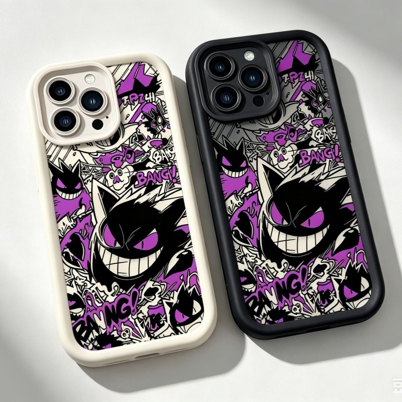 Pokemon Gengar Graffiti Caso De Celular Para Samsung Galaxy A54 A34 A14 A24 A05 A05S A52 A52S A32 A72 A04 A04E Escudo Si