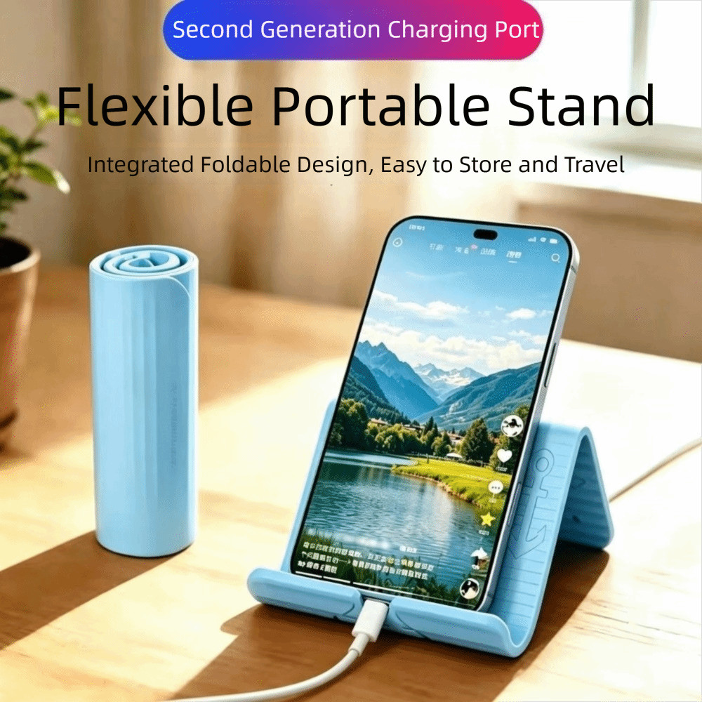 Suporte De Telefone De Silicone HALB , Dobrável Multifuncional Multiângulo Ajustável Universal