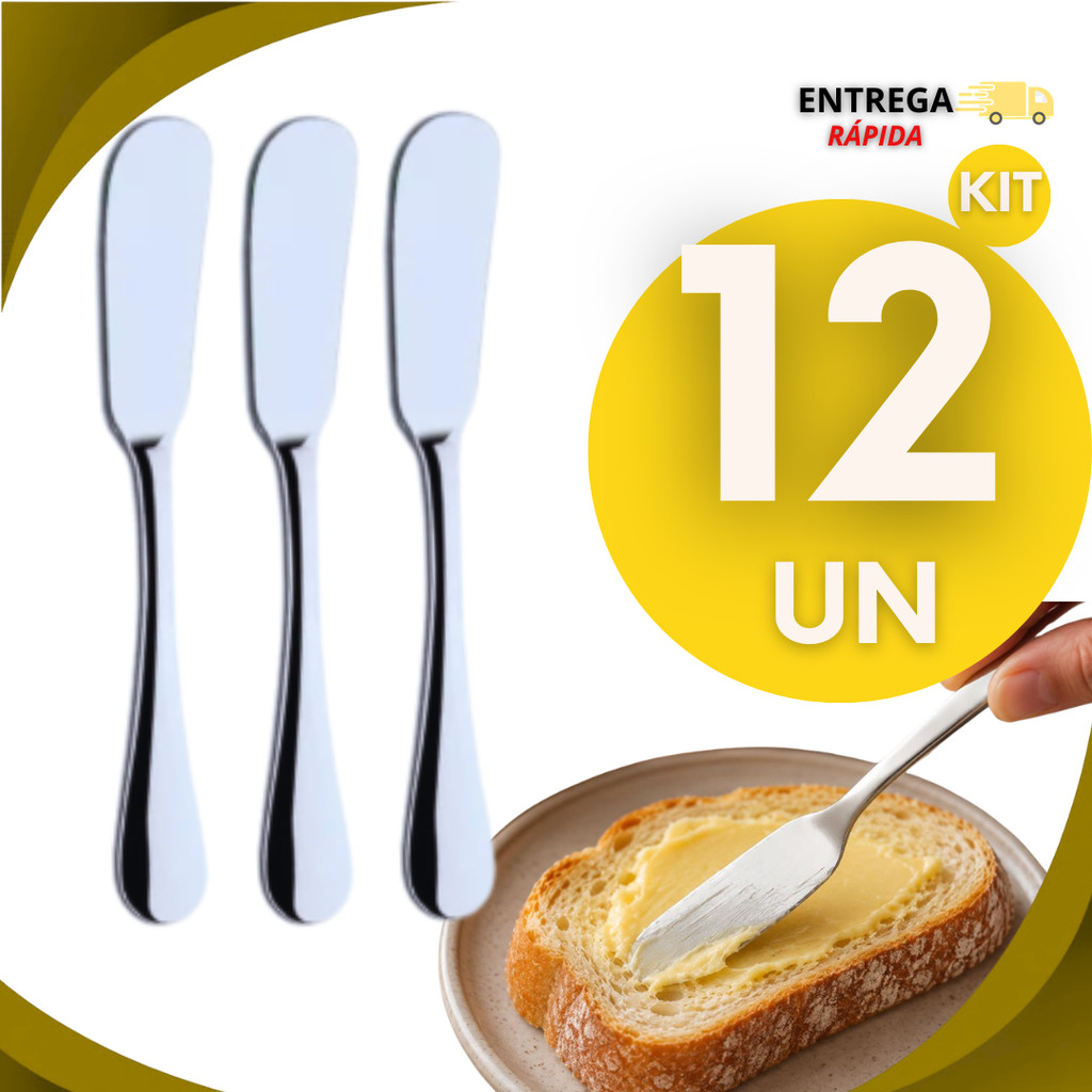 Espátulas Em  Inox Para Manteiga Geleia Patê Pães e Torradas Requeijão Gourmet