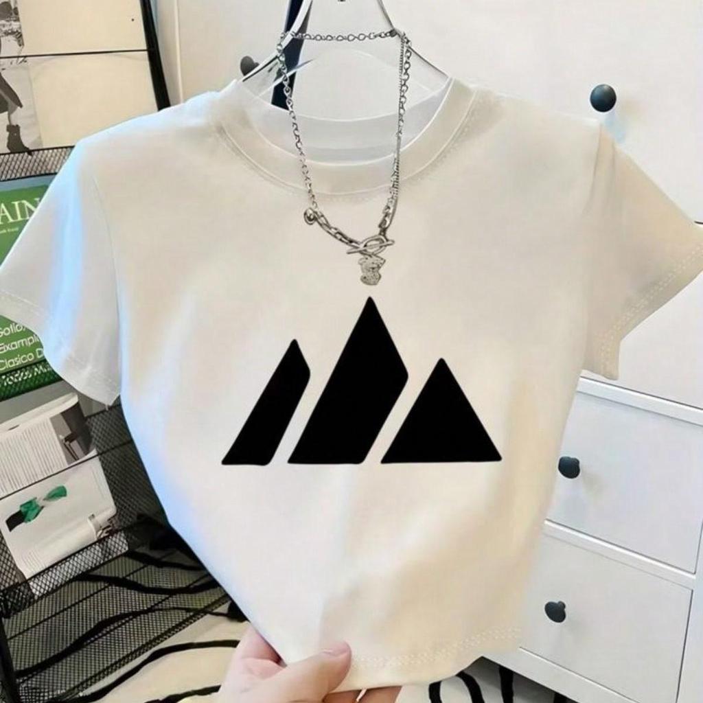 Cropped Feminino Estampado Lançamento manga Curta Gola Redonda Top Moda Todas Estação