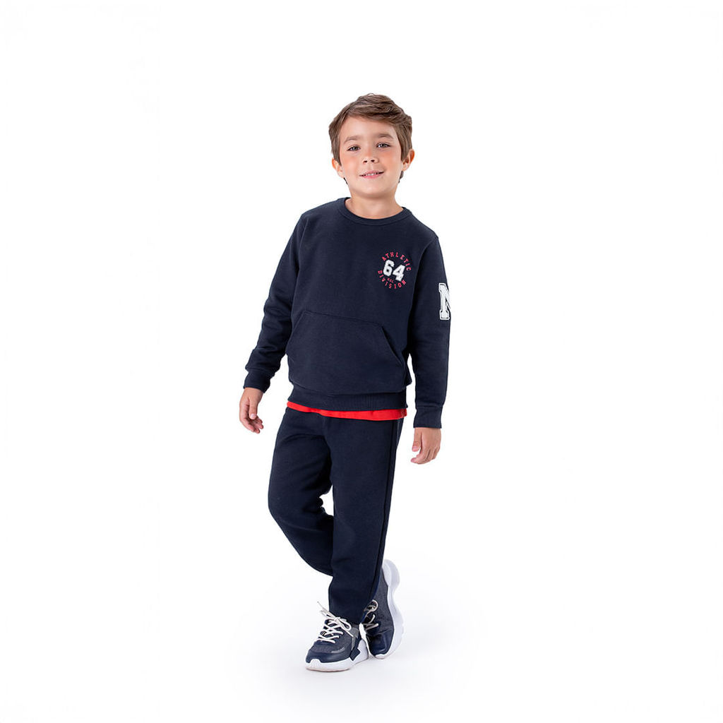 Conjunto Longo Moletom Infantil Menino Marisol