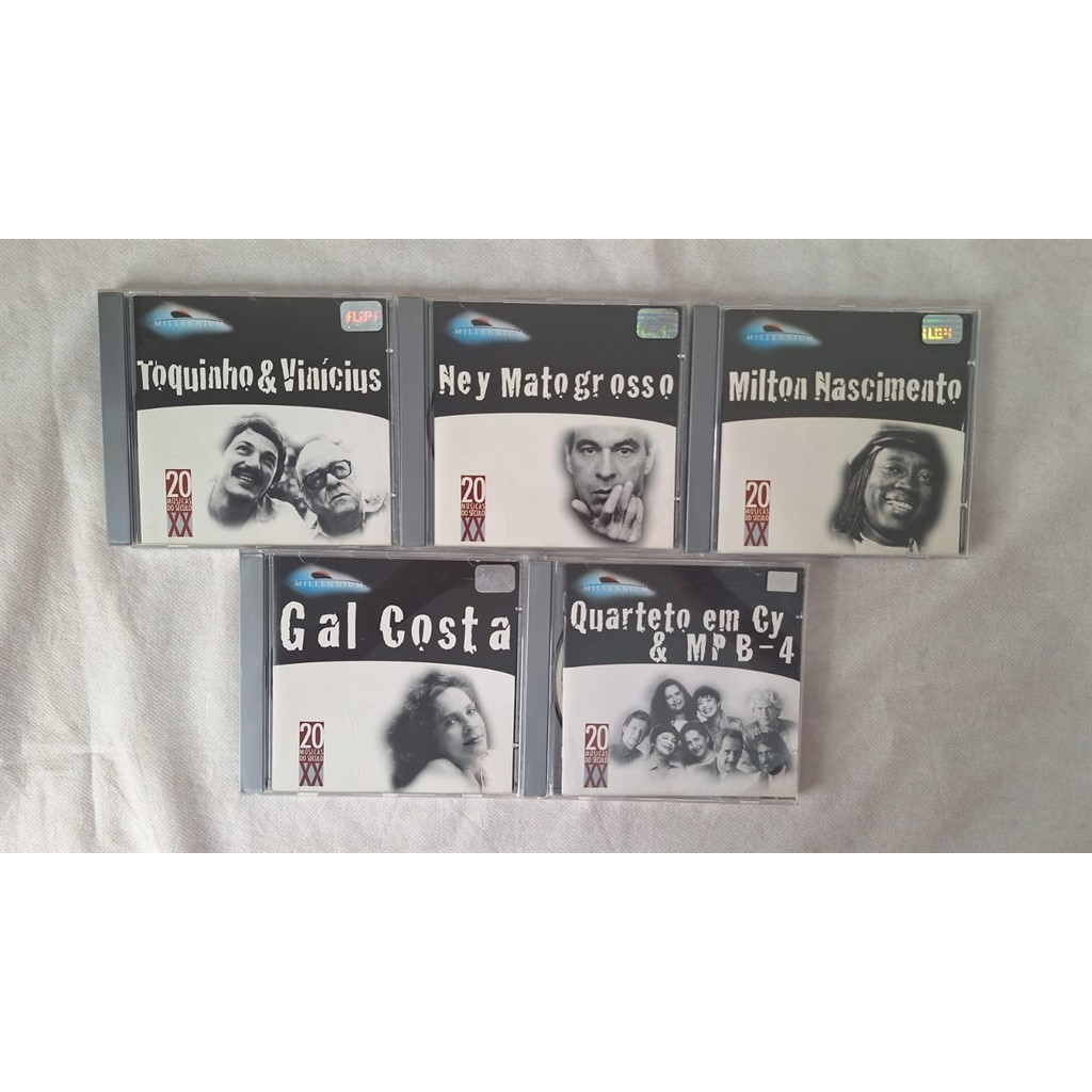 CD Coleção 20 Músicas do Século XX - Quarteto em CY & MPB -4 e Outros - 5 CD´s Vários Artistas