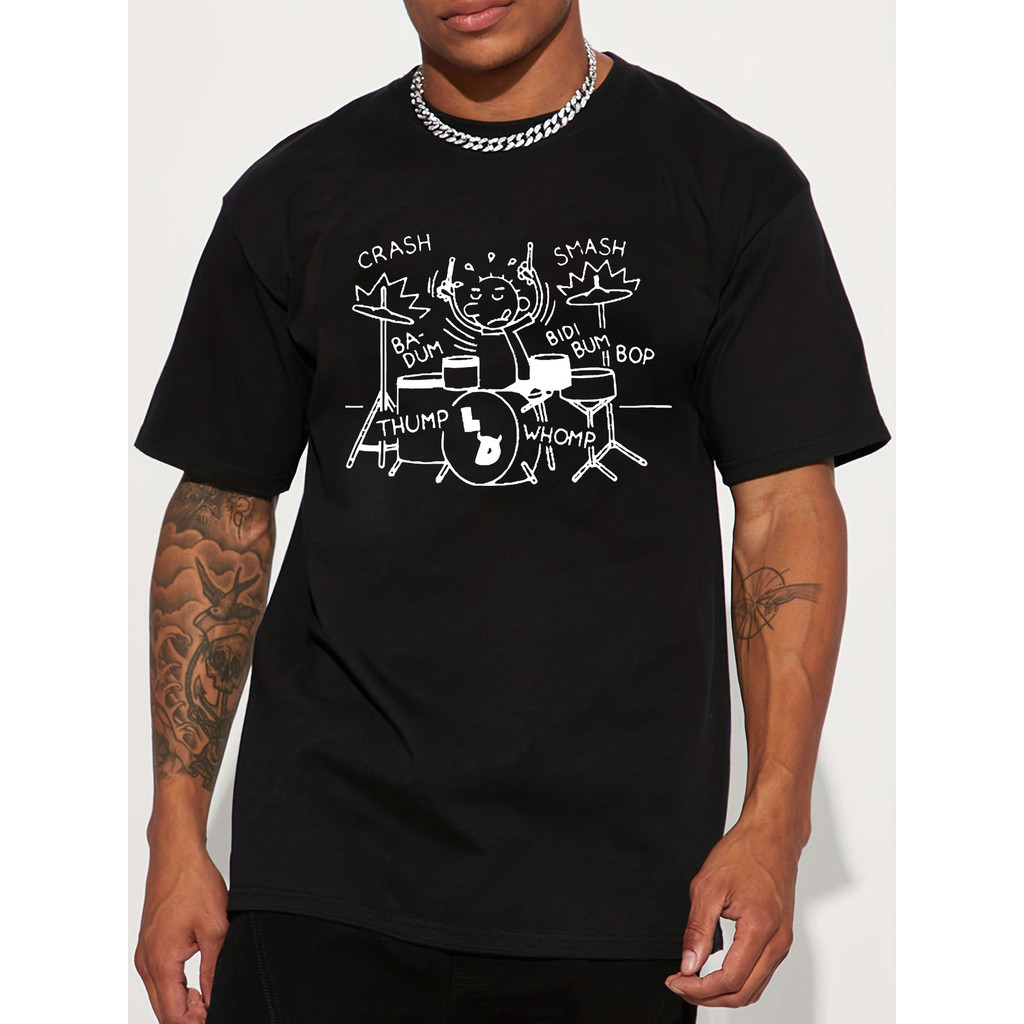 Camiseta Streetwear Masculina e Feminina de Manga Curta Baterista Rodrick Filmes e Séries Desenho Anima