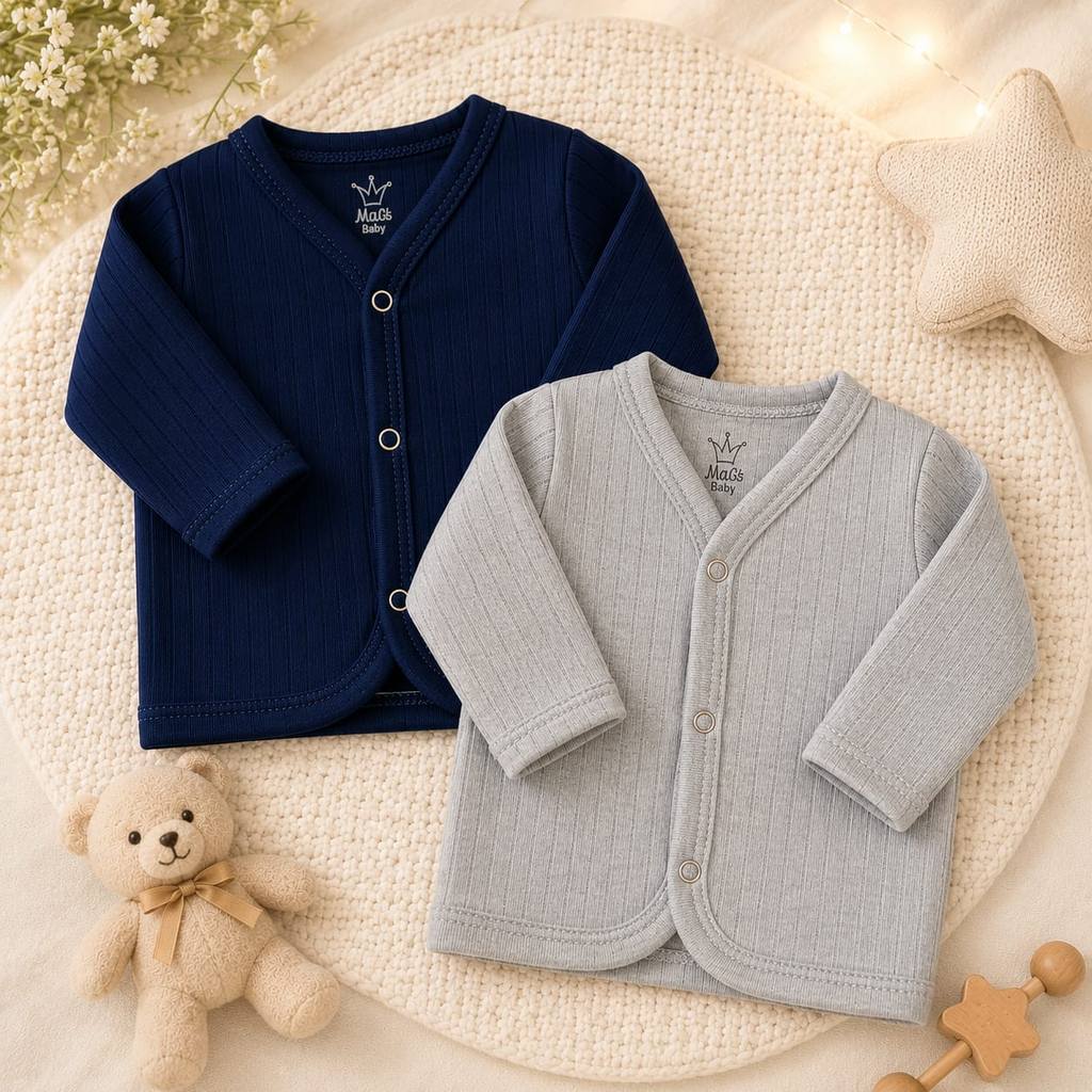 Kit com 2 Casaquinhos cardigam para Bebê Inverno meninas meninos pronta entrega — imagem 2 de 2