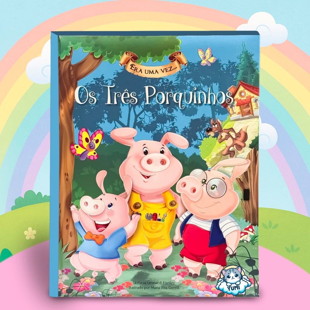 Livro Infantil Os Três Porquinhos Edição Presente Grande Conto Clássico para Crianças