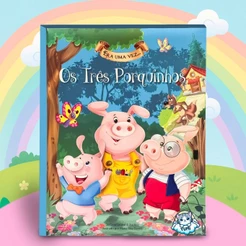 Livro Infantil Os Três Porquinhos Edição Presente Grande Conto Clássico para Crianças