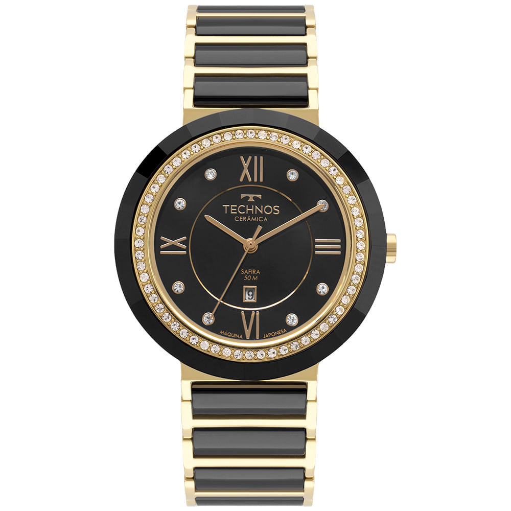 Relógio Technos Feminino Cerâmica Dourado - 2015CEJ/2P