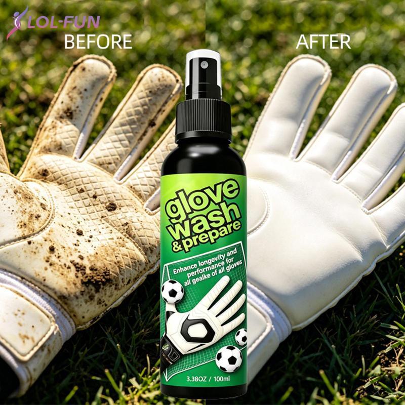 [Brcolaxi1] Limpador De Luvas De Futebol 100ml Acessório Esportivo Spray De Manutenção Suave De Secagem Rápida Para Gole