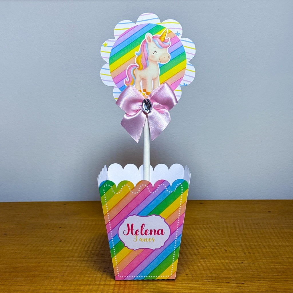 Cachepô  Centro de Mesa Unicórnio Lembrancinhas para Festa Lembrancinhas personalizadas Festa Infantil