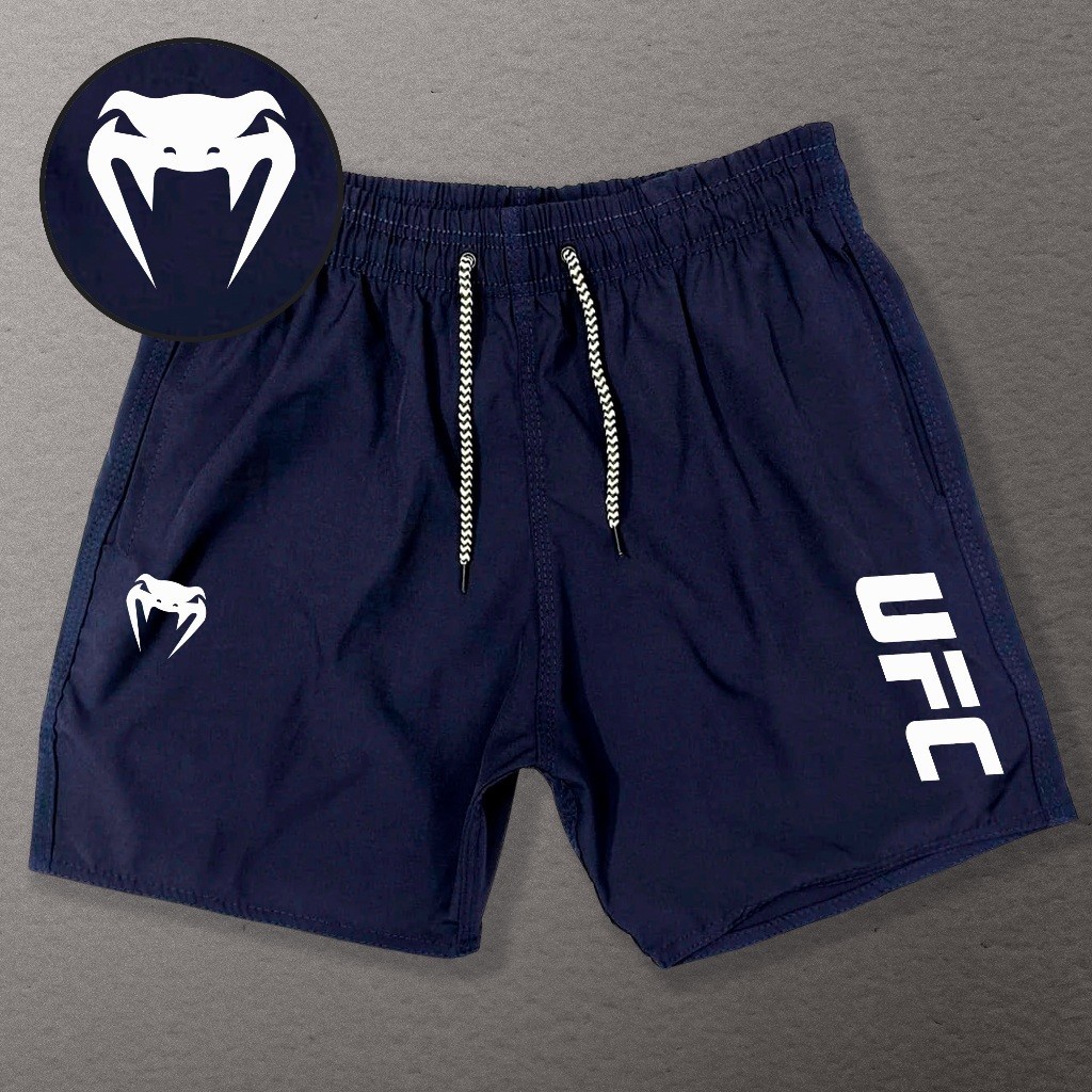 Bermuda Esportiva de Elastano Masculina - UF.C 02 - Academia Corrida Skate Basquete Otaku