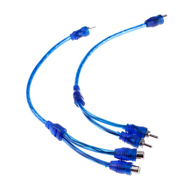 Dwbr 1Pc RCA Fêmea Para Macho Divisor De Áudio Estéreo Y Adaptador Cabo Conector De Fio QDD